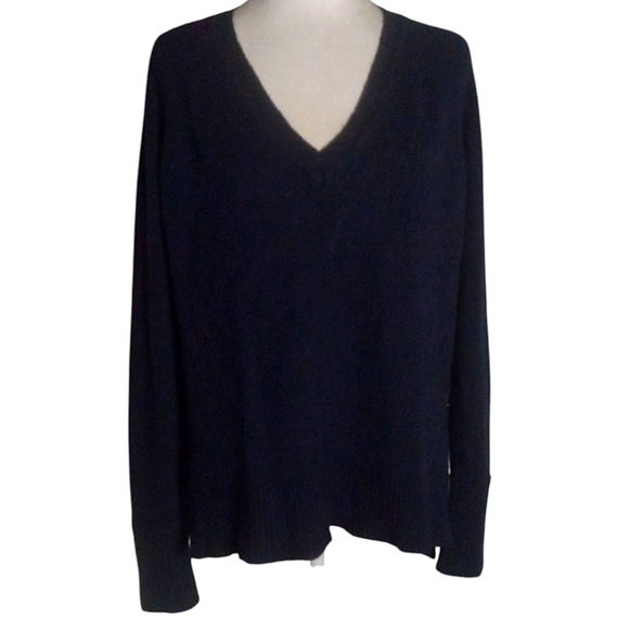 J. Crew Sweaters - J. Crew Navy Blue V Neck Alpaca Wool Blend Knit Sweater Size Medium